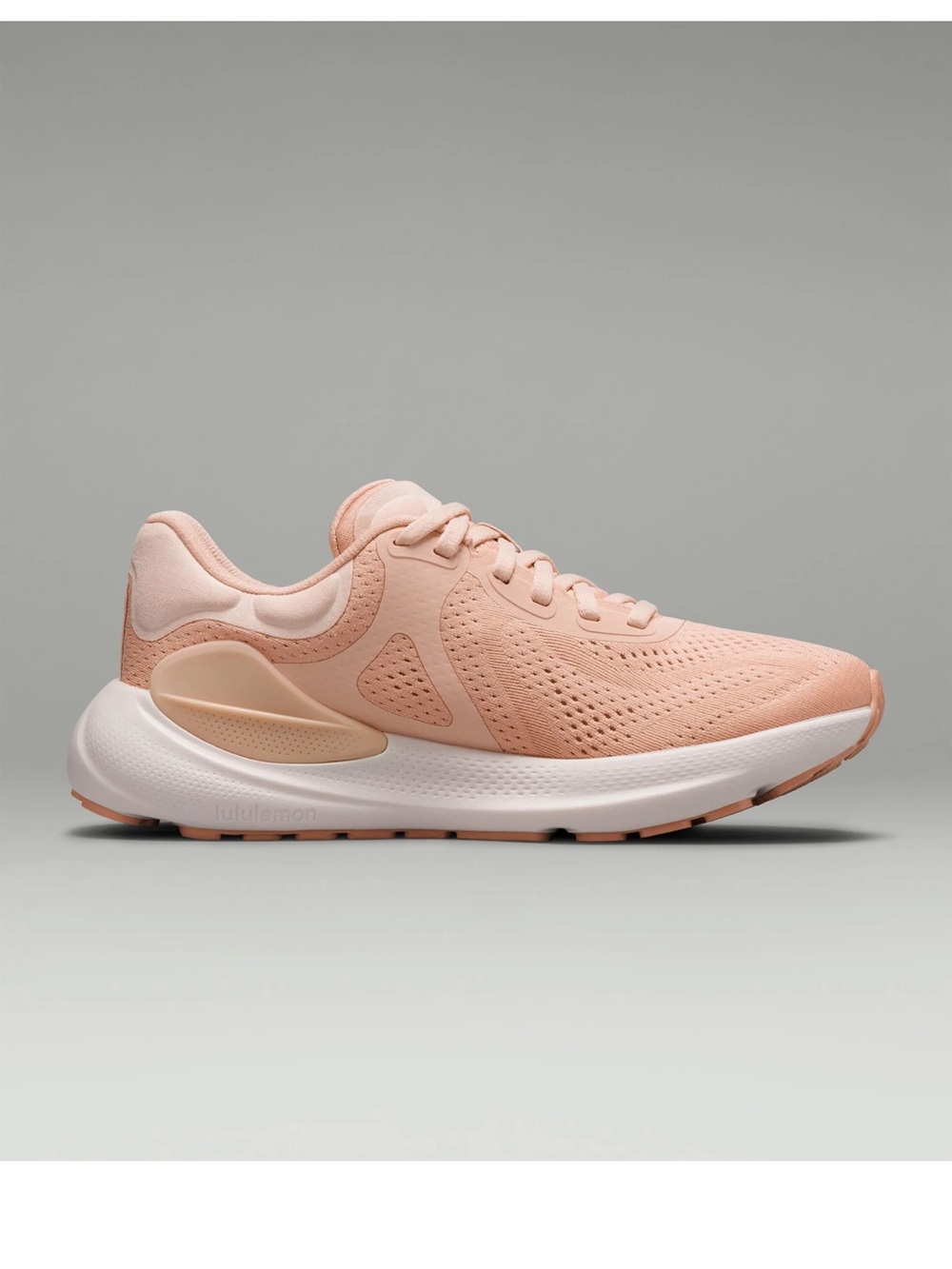 lululemon Women's Beyond Feel Running Shoe- light pink and white